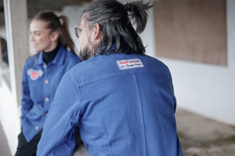 Veste mécanicien brodée au dos